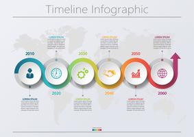 Visualisation de données commerciales. icônes d&#39;infographie de chronologie conçues pour le modèle abstrait vecteur