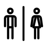 logo de signe de toilettes toilettes hommes femmes avec style adulte en ligne audacieuse vecteur