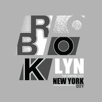 brooklyn nyc élément de la mode masculine et de la ville moderne dans la conception graphique de la typographie.illustration vectorielle.t-shirt, vêtements, vêtements et autres utilisations vecteur