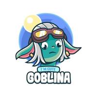 illustration de logo de mascotte de gobelin vecteur