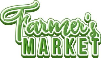 logo de typographie du marché fermier
