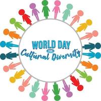 conception d'affiche pour la journée mondiale de la diversité culturelle vecteur