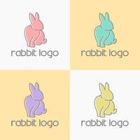 vecteur de conception de logo lapin