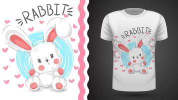 Teddy lapin, bunny - idée d&#39;un t-shirt imprimé vecteur