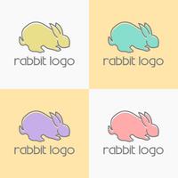 vecteur de conception de logo lapin