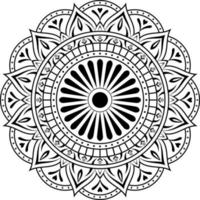 motif de mandala floral, éléments décoratifs de style oriental ethnique. islam, arabe, indien, marocain, espagnol, turc, chinois, mystique, ottoman, motifs. coloriages de mandalas vecteur