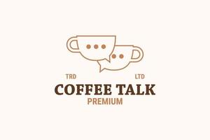 café parler chat icône logo design vecteur