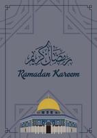 carte de voeux ramadan vecteur