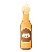 boisson fraîche bouteille de bière cartoon vector illustration objet isolé