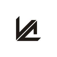 lettres vc ligne géométrique simple vecteur logo