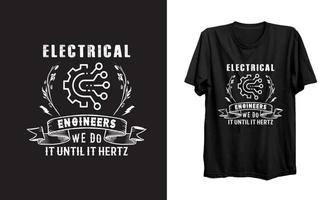 conception de t-shirt de génie électrique. vecteur de chemise d'ingénierie