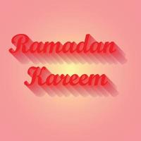 effet de texte ramadan kareem vecteur