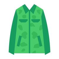 veste de camouflage, une icône plate avec des graphismes de haute qualité vecteur