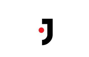 création d'icône logo lettre alphabet noir blanc j. modèle créatif pour les entreprises et les entreprises vecteur