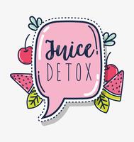 Jus de fruits detox vecteur