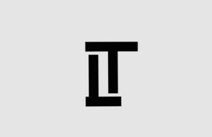 icône du logo alphabet i lettre avec la conception de la ligne. modèle blanc et noir pour les entreprises et les entreprises vecteur