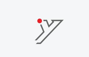 création de logo d'icône de lettre de l'alphabet y. modèle créatif pour entreprise vecteur