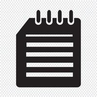 Signe symbole icône Notebook vecteur