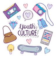 Dessins animés de culture jeunesse vecteur