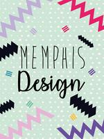 Design de fond coloré de Memphis vecteur