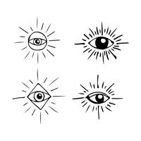 Signe symbole icône oeil vecteur