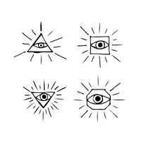Signe symbole icône oeil vecteur