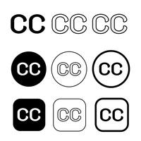 Creative commons icône symbole signe vecteur