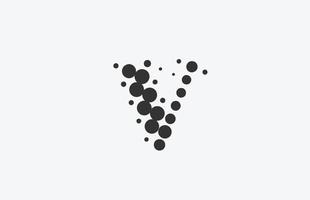 Création de logo d'icône de lettre de l'alphabet en pointillé v. modèle créatif pour les entreprises avec point vecteur