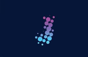J point alphabet lettre logo icône création. modèle créatif pour les entreprises et les entreprises aux couleurs bleu rose vecteur