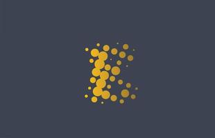 création d'icône logo lettre e alphabet pointillé jaune. modèle créatif pour entreprise et entreprise avec des points vecteur
