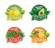 création de logo de fruits vecteur