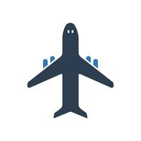 icône de vecteur de voyage d'avion d'avion, conception d'icône d'avion