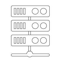 Icône du serveur informatique vecteur