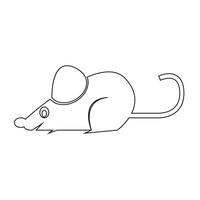 icône de rat de souris vecteur