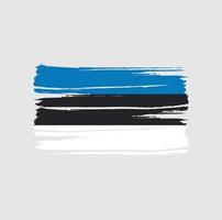 coups de pinceau du drapeau estonien vecteur