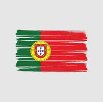 brosse drapeau du Portugal vecteur