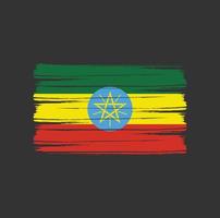 brosse drapeau éthiopie vecteur