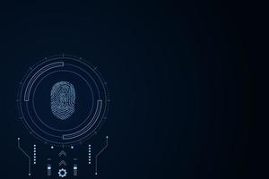 scanner les empreintes digitales, la cybersécurité et le contrôle des mots de passe via les empreintes digitales, accès avec identification biométrique