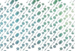 couverture de doodle vecteur bleu clair, vert.