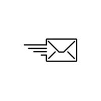 jeu d'icônes de ligne vectorielle de courrier électronique. contient des icônes telles que la boîte de réception, la lettre, la pièce jointe, l'enveloppe, etc. course élargie vecteur