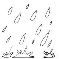 main dessinée doodle eau éclaboussures goutte liquide illustration vecteur