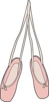 illustration vectorielle de chaussures de ballet rose vecteur