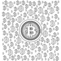 bitcoin lineart pattern vecteur