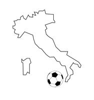 L&#39;Italie frappe un ballon de foot vecteur
