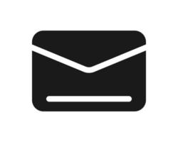icône de courrier de style plat simple vecteur