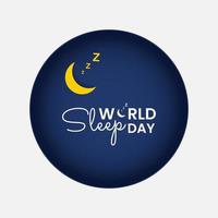 conception de publication sur les médias sociaux de la journée mondiale du sommeil vecteur