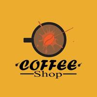 conception de vecteur de logo de café-restaurant