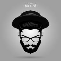 chapeau d&#39;hommes de hipster vecteur