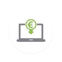 banque en ligne, icône de paiement, pictogramme vectoriel pour le web