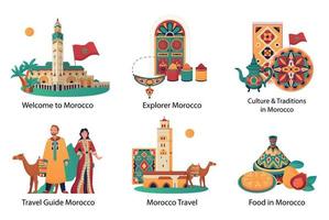 ensemble de compositions marocaines vecteur